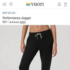 Vuori Performance Joggers Black